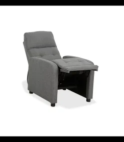 Sillón relax manual Numancia tapizado gris, 81cm(Ancho) 94cm (Fondo) 102cm(Alto)