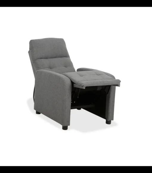 Sillón relax manual Numancia tapizado gris, 81cm(Ancho) 94cm (Fondo) 102cm(Alto)