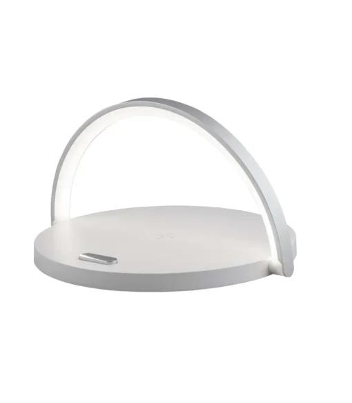 Sobremesa con cargador modelo Luxo acabado blanco 10cm(alto) 20 cm(ancho) 20 cm (fondo)