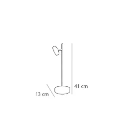 Sobremesa led modelo Cedro acabado cromado 41 cm(alto)13 cm(ancho)13 cm(largo).