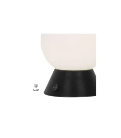 Sobremesa modelo Ben acabado negro, 19cm(alto) 15cm(ancho) 15cm(fondo.