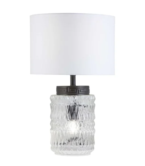 Sobremesa modelo Malmo acabado cristal, 49cm(alto) 30cm(ancho) 30cm(fondo)