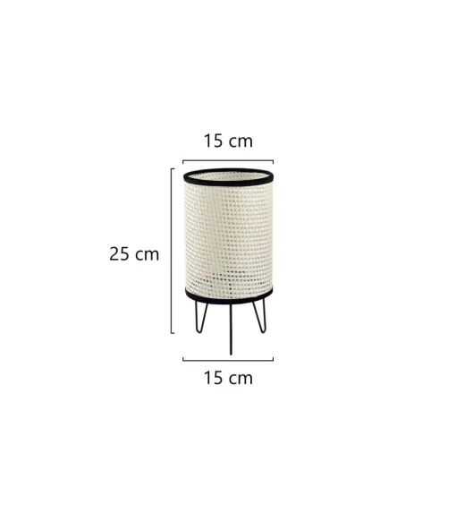 Sobremesa modelo Polo acabado rejilla natural, 29cm(alto) 15cm(ancho) 15cm(largo)