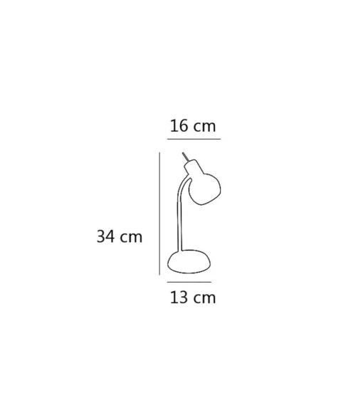 Sobremesa Vera negro mate, 34cm(alto)13cm(ancho)16 cm(largo)