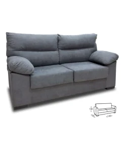 Sofá 2 plazas Tudela en tela green marengo. 145 CM (ANCHO) x 95 CM (Fondo) x 100 CM (ALTO)