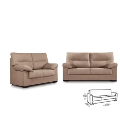 Sofá 3 plazas Tudela en tela green moca. 185 CM (ANCHO) x 95 CM (Fondo) x 100 CM (ALTO)