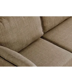 Sofá modular con brazos 2 plazas MOU tapizado en tejido beige, 186cm(ancho) 93cm(altura) 93cm(fondo).