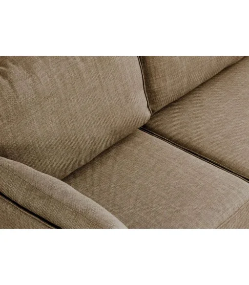 Sofá modular con brazos 2 plazas MOU tapizado en tejido beige, 186cm(ancho) 93cm(altura) 93cm(fondo).