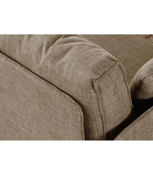 Sofá modular con brazos 2 plazas MOU tapizado en tejido beige, 186cm(ancho) 93cm(altura) 93cm(fondo).