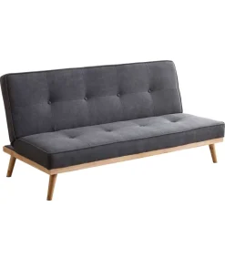 Sofa cama clic clac modelo Fox tapizado gris 180 cm(ancho) 83 cm(altura) 75 cm(fondo).
