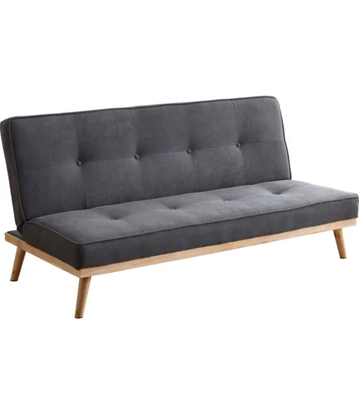 Sofa cama clic clac modelo Fox tapizado gris 180 cm(ancho) 83 cm(altura) 75 cm(fondo).