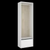 Vestidor Reus con zapatero y trasera reversible en blanco/natural, 205cm(alto) 60cm(ancho) 45cm(fondo)