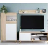 Vitrina 3 puertas Gala acabado roble/blanco 142 cm(alto) 77 cm(ancho)33 cm(largo)
