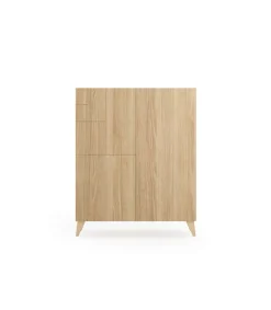 Zapatero 2 puertas modelo 514 acabado roble oscuro , 112x90x27 (alto x ancho x fondo)