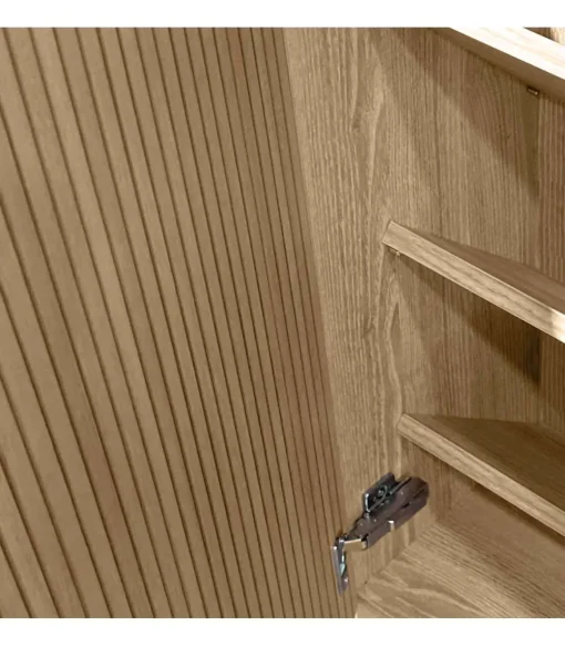 Zapatero 2 puertas modelo 513 acabado roble vallado, 90x90x27 (alto x ancho x fondo)